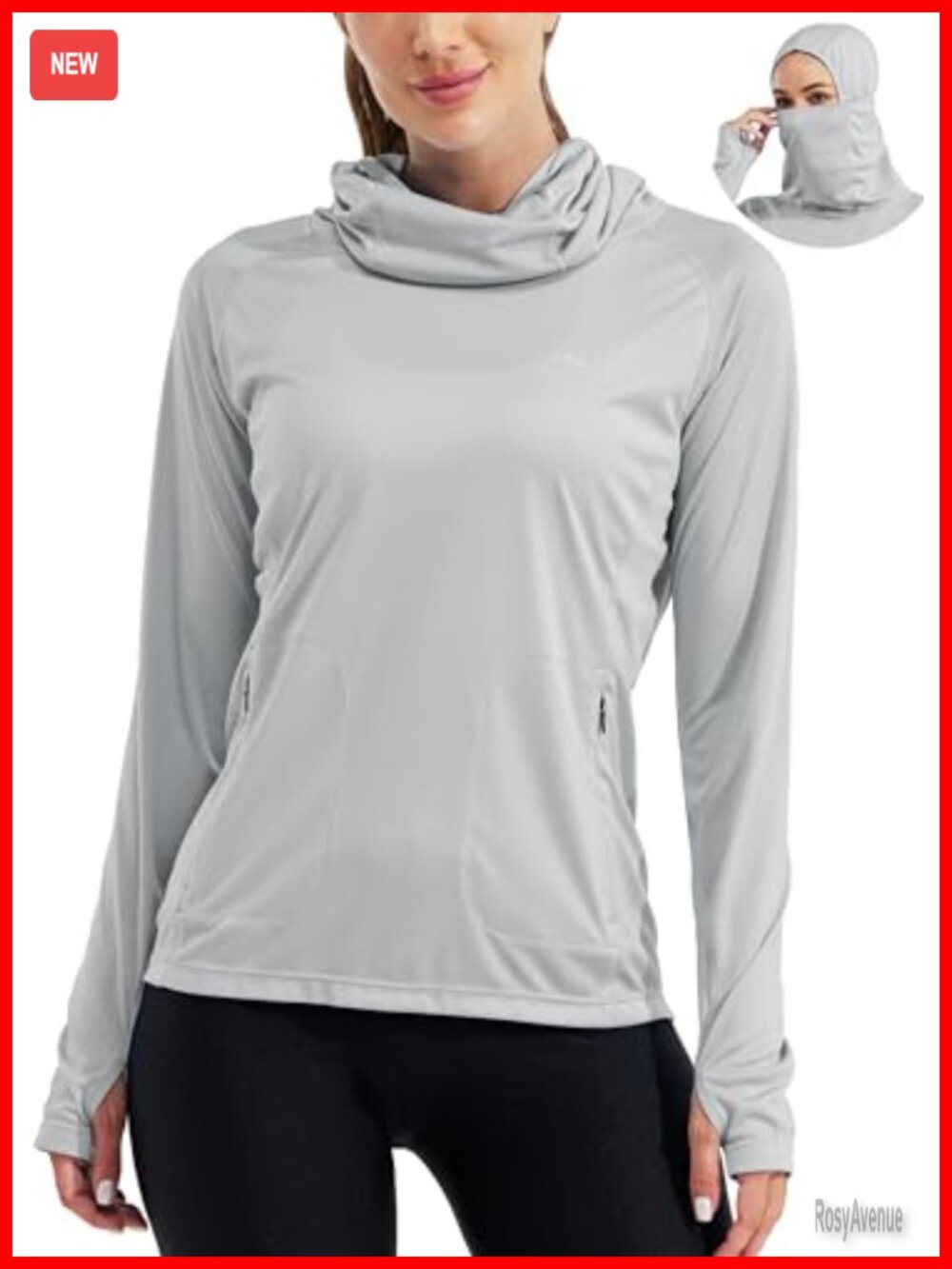 Willit Women's UPF 50+ Sun Hoodie with Face Mask and Pockets